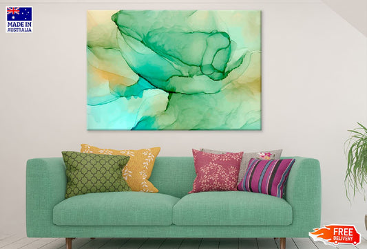 Green & Orange Abstract Design Print 100% Australian Made