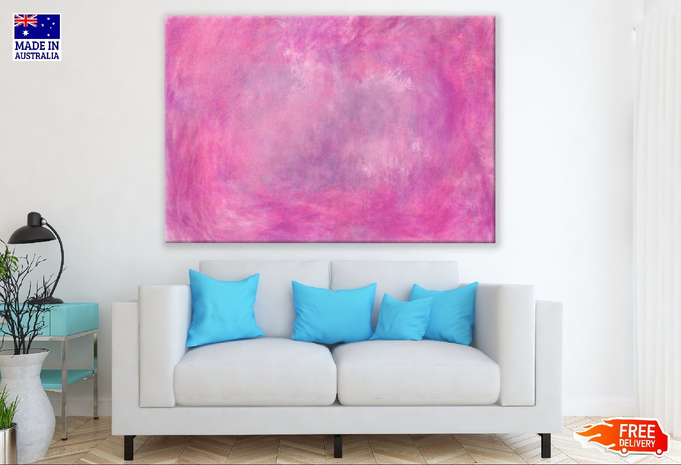 Pink Abstract Design Print 100% Australian Made