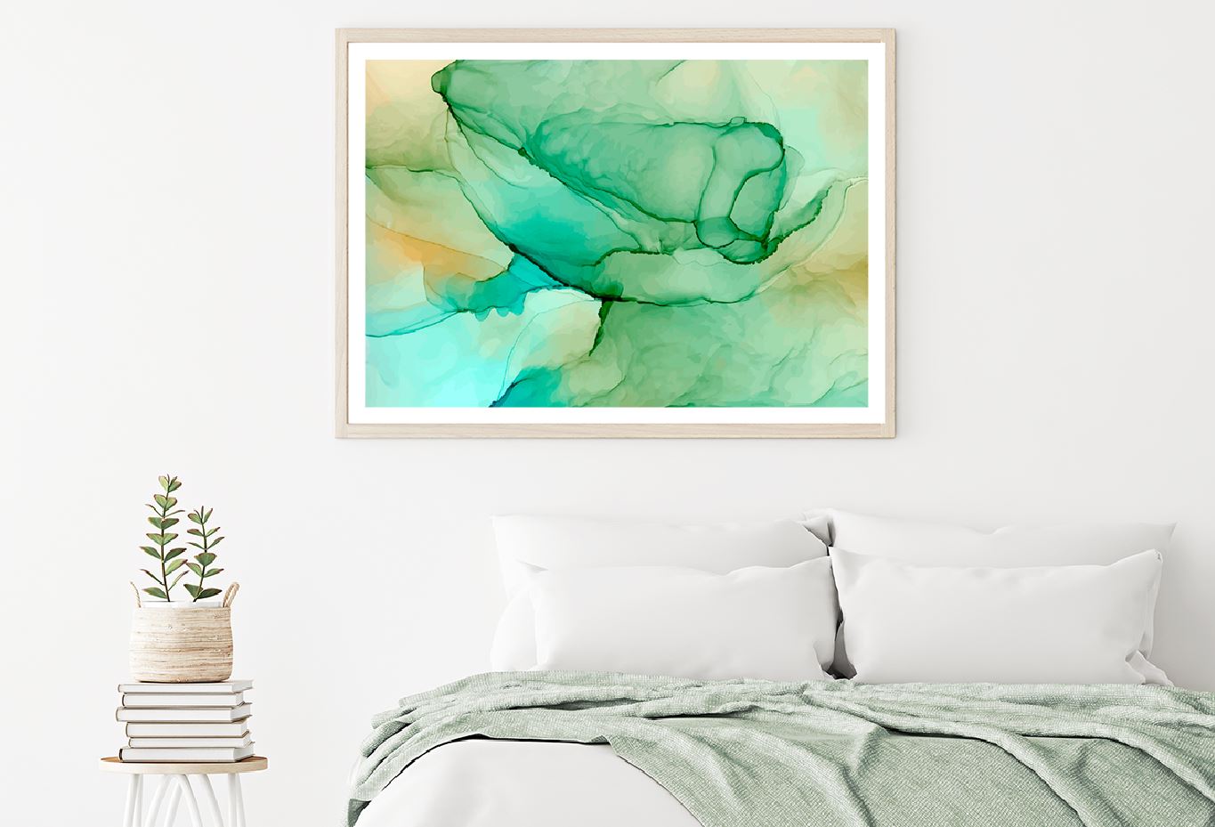 Green & Orange Abstract Design Home Decor Premium Quality Poster Print Choose Your Sizes