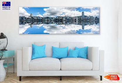 Panoramic Canvas Victoria Harbor View Photograph High Quality 100% Australian Made Wall Canvas Print Ready to Hang