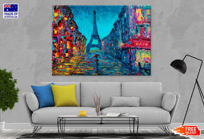Paris City Street Art Painting Print 100% Australian Made