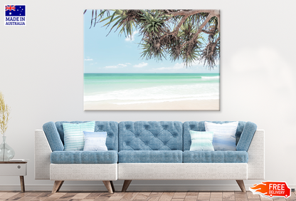 Trees & Sea Cloudy Sky View Print 100% Australian Made