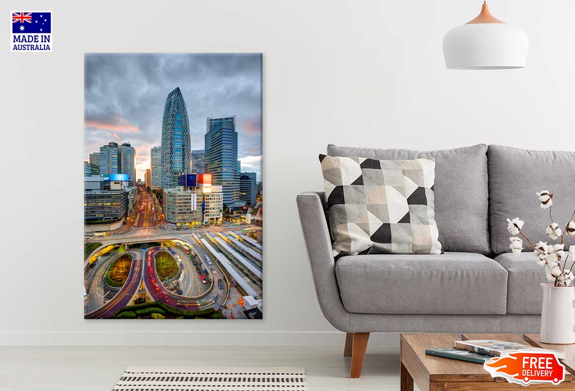 Highway & Shinjuku City Skyline View Photograph Print 100% Australian Made