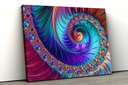 Colorful Abstract Fractal Design Acrylic Glass Print Tempered Glass Wall Art 100% Made in Australia Ready to Hang