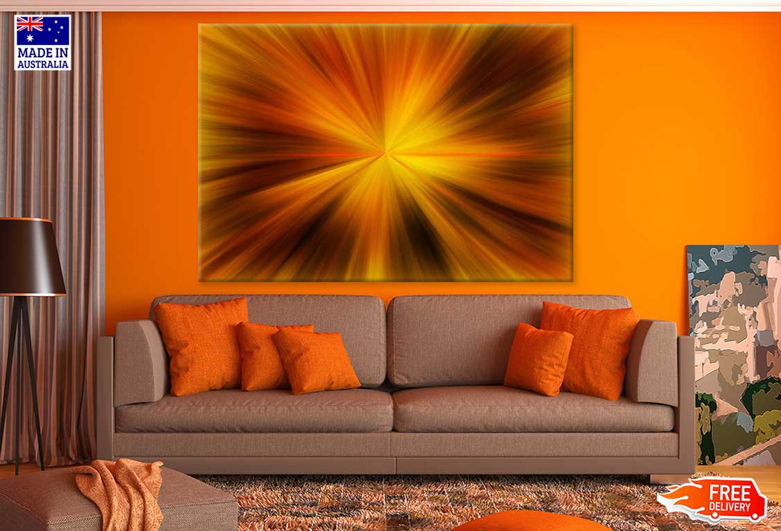 Orange & Yellow Abstract Design Print 100% Australian Made