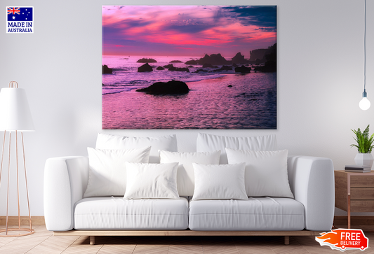 Rocks On Sea Sky View Photograph Print 100% Australian Made