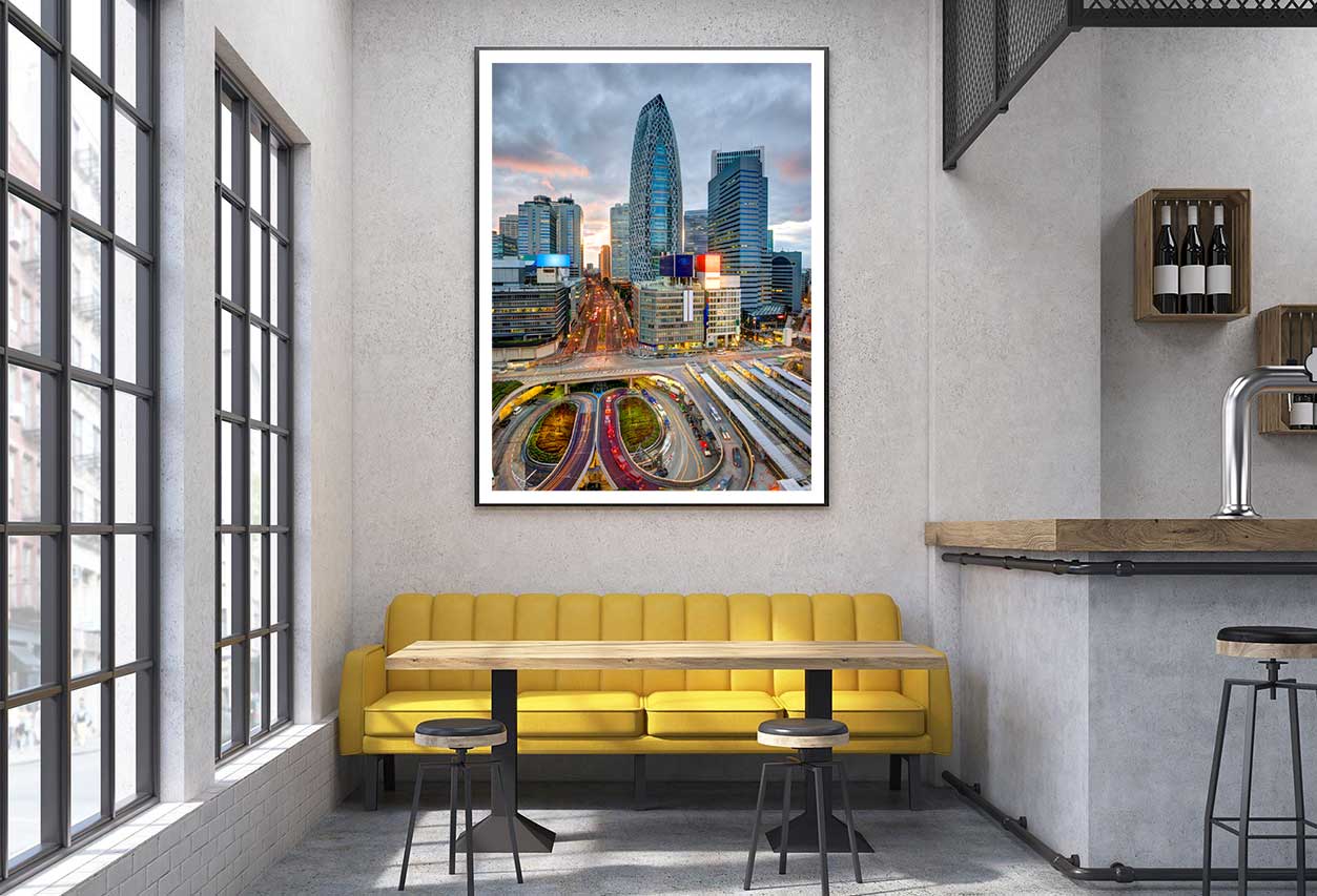 Highway & Shinjuku City Skyline View Photograph Home Decor Premium Quality Poster Print Choose Your Sizes