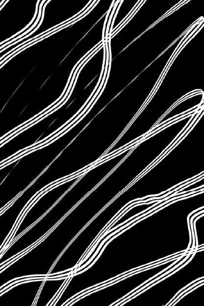 White Light Lines Abstract Design Print 100% Australian Made