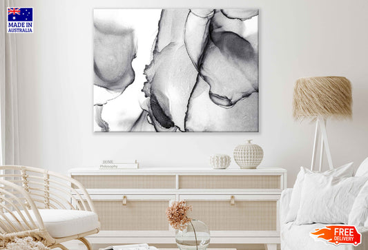 Black & White Liquid Abstract Art Print 100% Australian Made