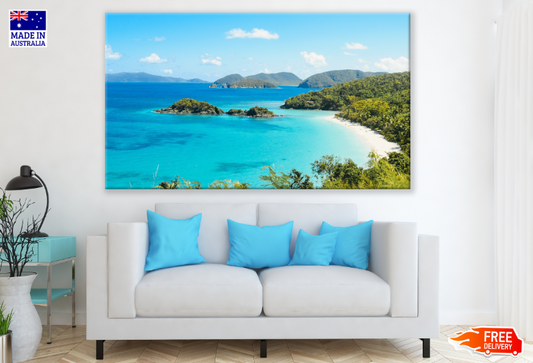 Trees & Sea Aerial View Print 100% Australian Made