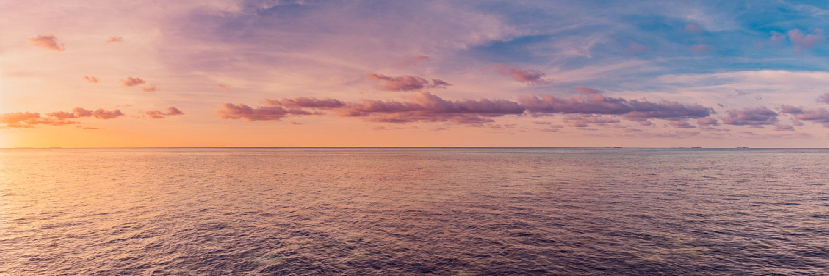 Panoramic Canvas Sea Skyline Sunrise View Photograph High Quality 100% Australian Made Wall Canvas Print Ready to Hang