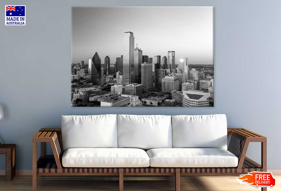 Downtown Dallas B&W Photograph Print 100% Australian Made