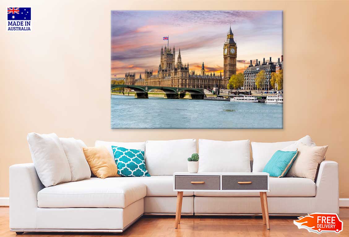 Houses of Parliament & Big Ben View Photograph UK Print 100% Australian Made