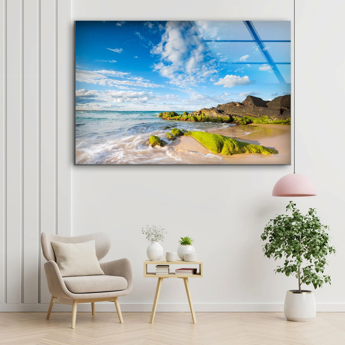 Sea & Mountain Scenery Photograph Acrylic Glass Print Tempered Glass Wall Art 100% Made in Australia Ready to Hang