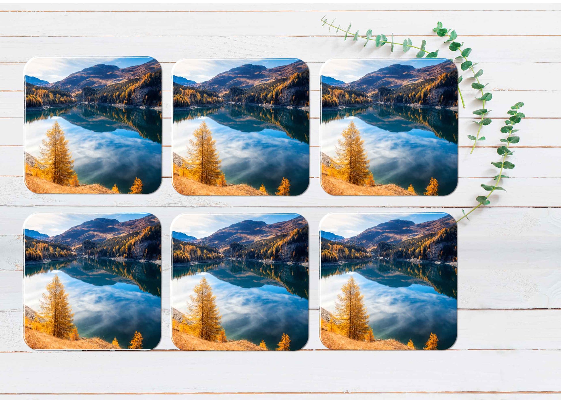 Part of The Parc Ela Nature Park Coasters Wood & Rubber - Set of 6 Coasters