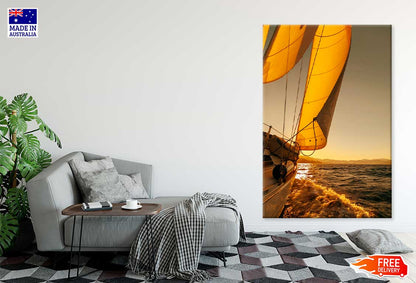 Sailboat Regatta at Sunset Ocean Photograph Print 100% Australian Made