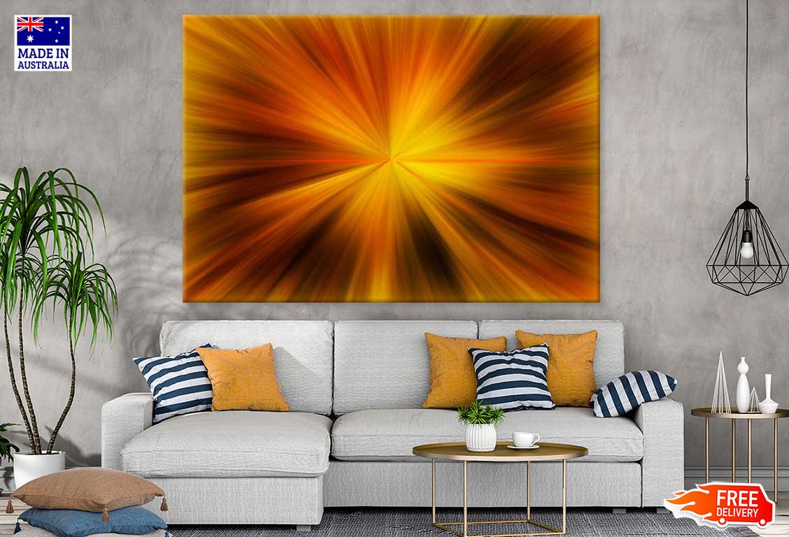 Orange & Yellow Abstract Design Print 100% Australian Made