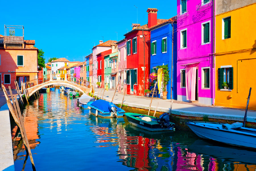 Colorful Burano Island in Venice View Print 100% Australian Made