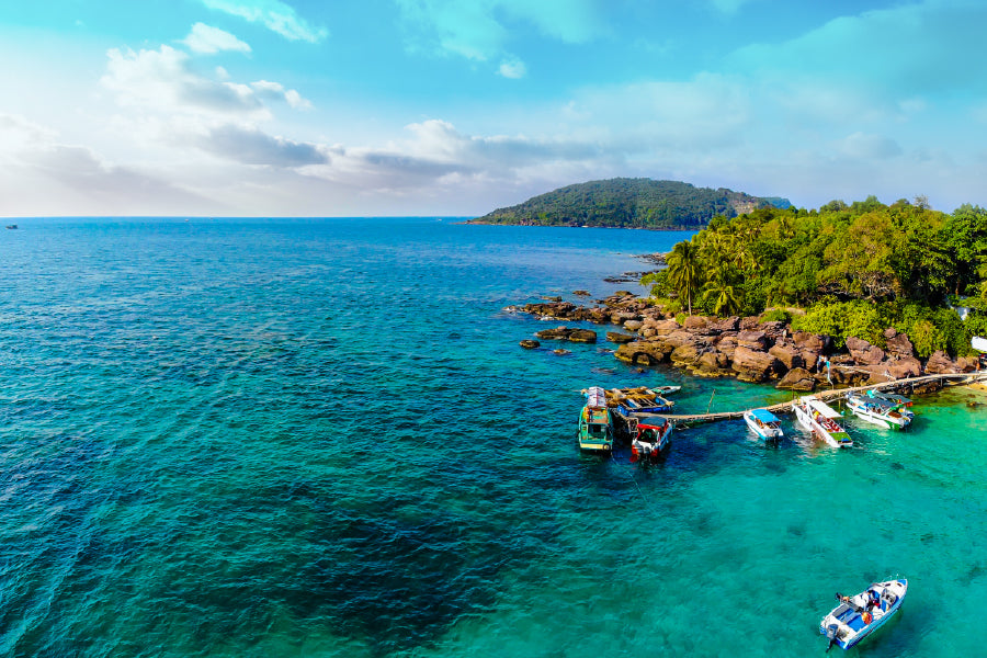 May Rut Island Aerial View Photograph Phu Quoc Home Decor Premium Quality Poster Print Choose Your Sizes