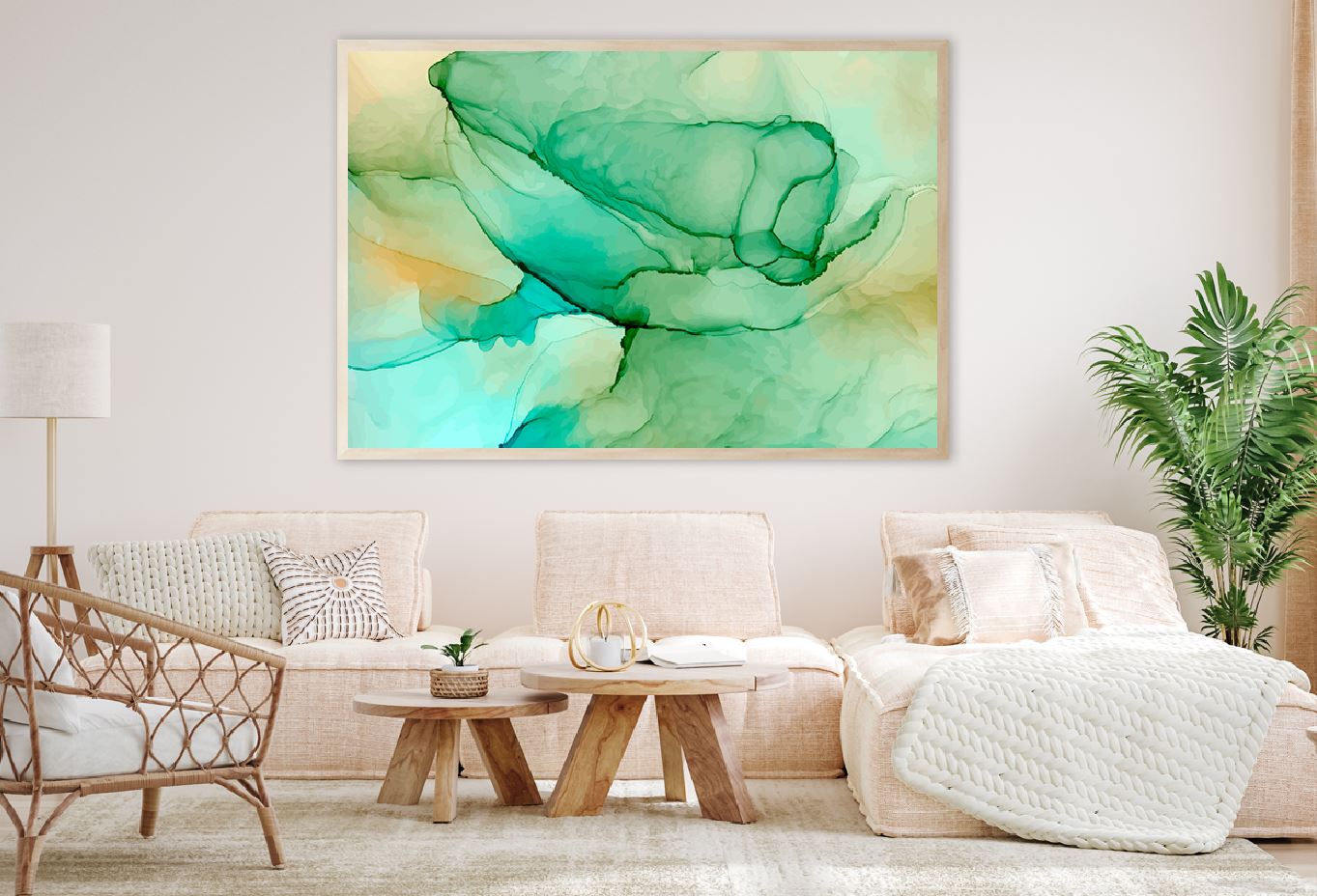 Green & Orange Abstract Design Home Decor Premium Quality Poster Print Choose Your Sizes