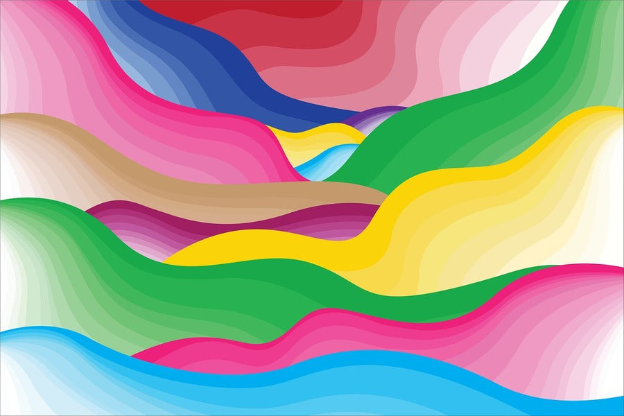 Colorful Digital Abstract Design Print 100% Australian Made