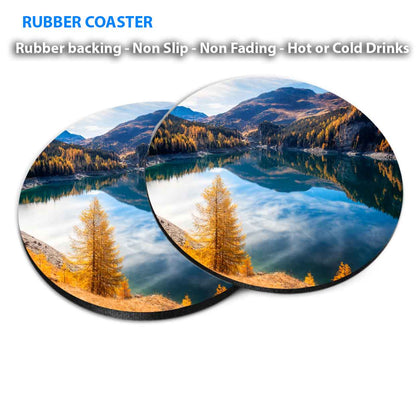 Part of The Parc Ela Nature Park Coasters Wood & Rubber - Set of 6 Coasters