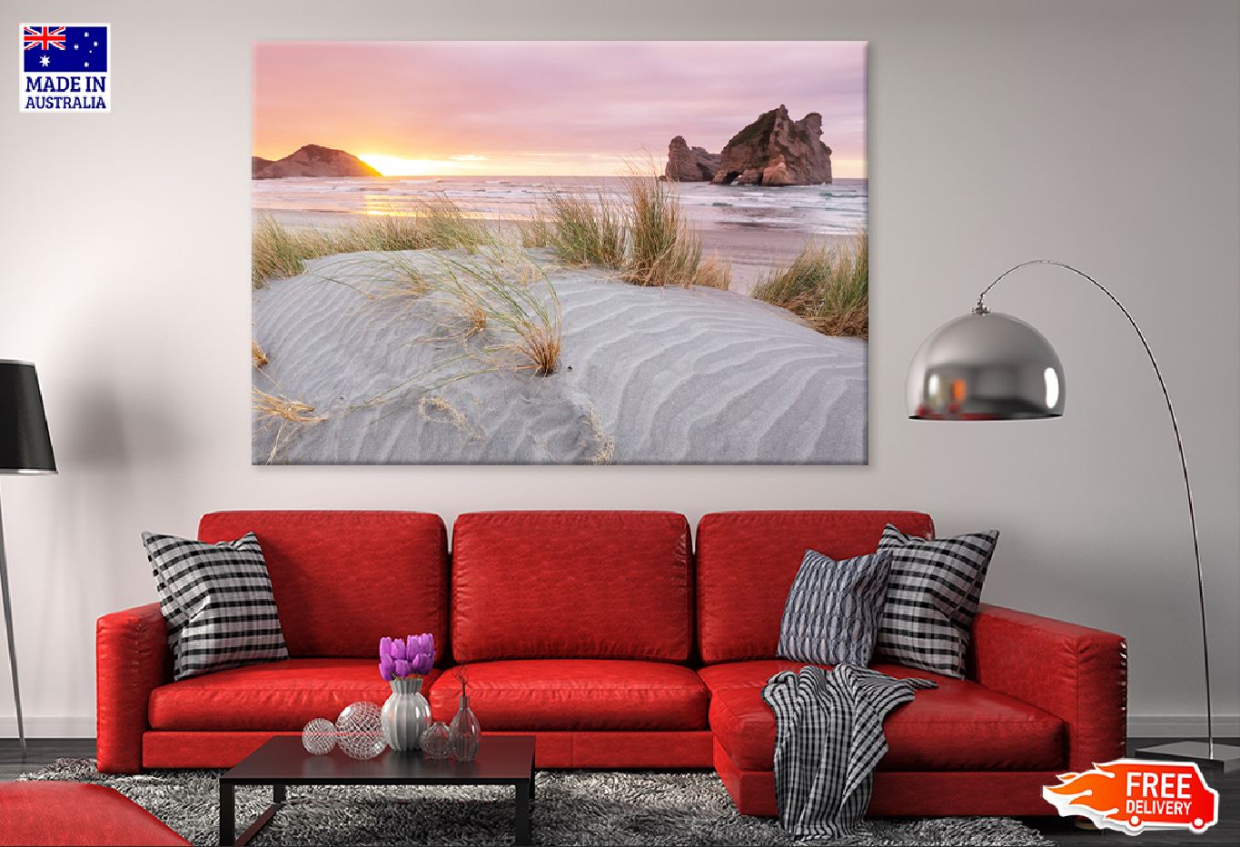 Sand Dune at Pacific Ocean Beach View Photograph Print 100% Australian Made
