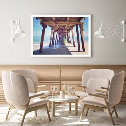 Wooden Pier Ovwe Sea Photograph Home Decor Premium Quality Poster Print Choose Your Sizes