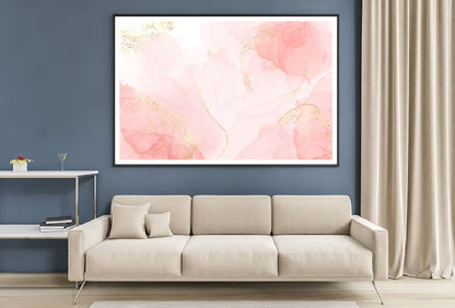 Rose Blush Liquid & Gold Abstract Design Home Decor Premium Quality Poster Print Choose Your Sizes