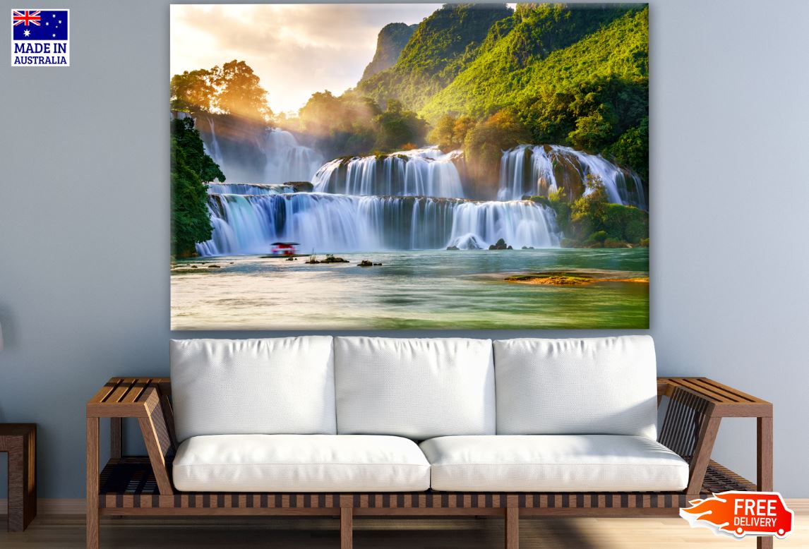 Stunning Ban Gioc Waterfall in Cao Bang, Vietnam Photograph Print 100% Australian Made