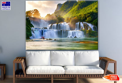 Stunning Ban Gioc Waterfall in Cao Bang, Vietnam Photograph Print 100% Australian Made