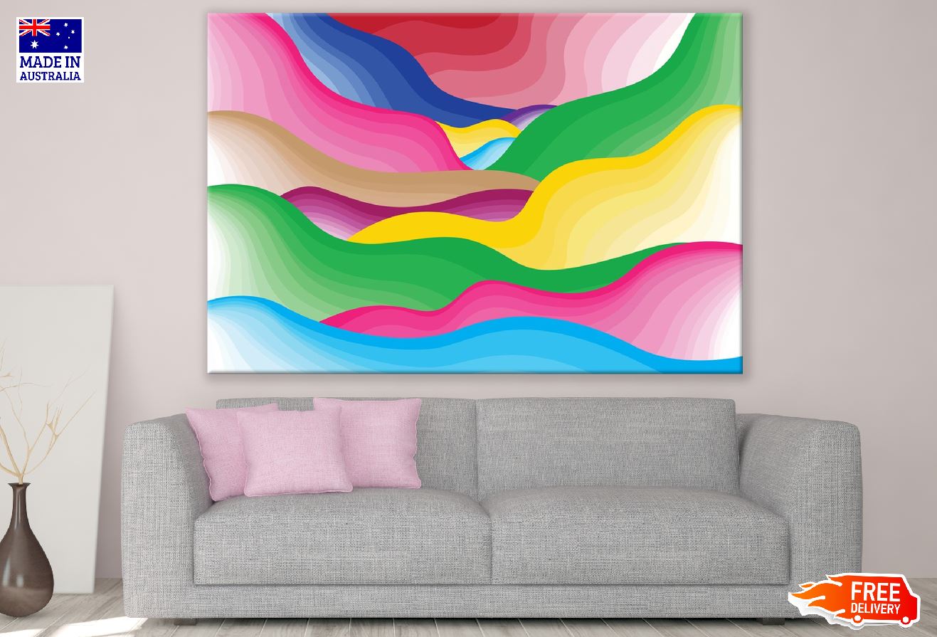 Colorful Digital Abstract Design Print 100% Australian Made