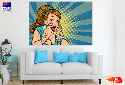 Young Girl Screaming Illustration Print 100% Australian Made