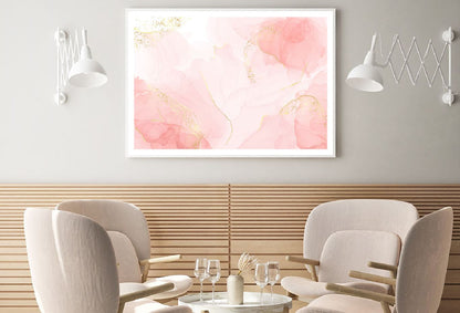 Rose Blush Liquid & Gold Abstract Design Home Decor Premium Quality Poster Print Choose Your Sizes