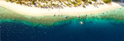 Panoramic Canvas Malajon Sea Aerial View Photograph High Quality 100% Australian Made Wall Canvas Print Ready to Hang
