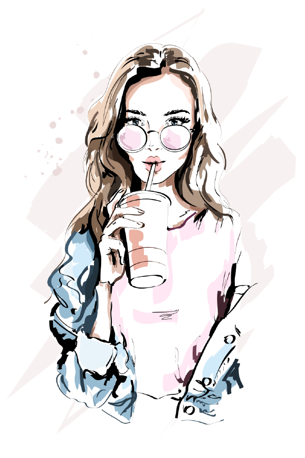 Young Woman with Sunglasses Illustration Print 100% Australian Made