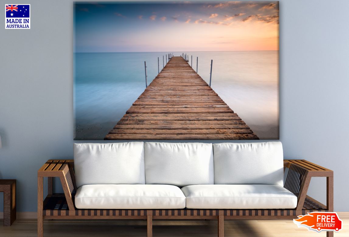 Wooden Pier Over a Lake Photograph Print 100% Australian Made