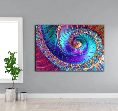 Colorful Abstract Fractal Design Acrylic Glass Print Tempered Glass Wall Art 100% Made in Australia Ready to Hang