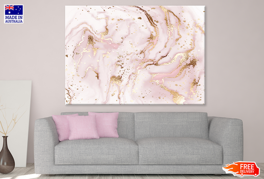 Pink & Gold Abstract Design Print 100% Australian Made