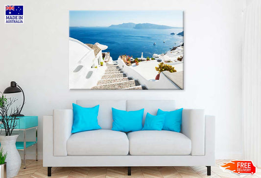 White Houses Santorini Island, Greece Print 100% Australian Made