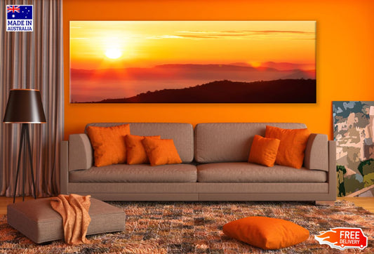 Panoramic Canvas Sunrise Scenery View High Quality 100% Australian Made Wall Canvas Print Ready to Hang