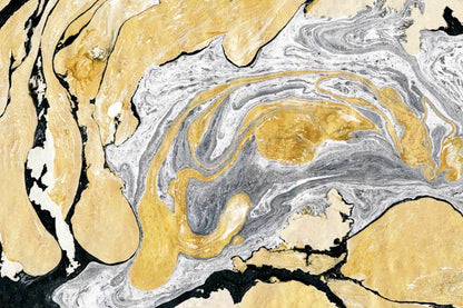 Gold Silver & Black Abstract Home Decor Premium Quality Poster Print Choose Your Sizes