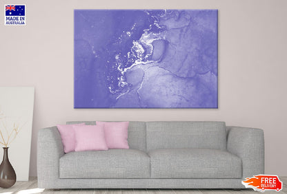 Purple & White Abstract Fluid Design Print 100% Australian Made