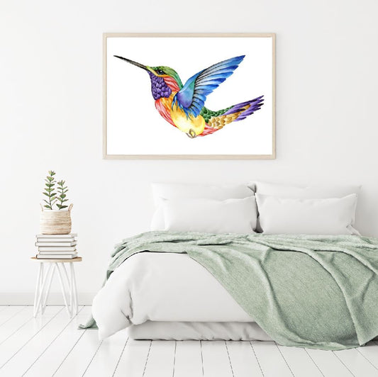 Humming Bird Abstract Painting Home Decor Premium Quality Poster Print Choose Your Sizes