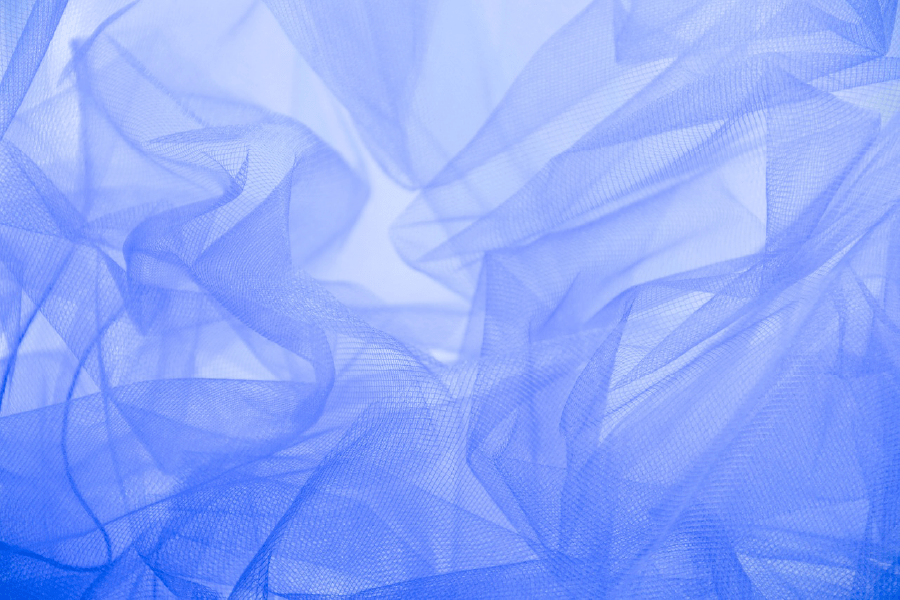 Blue Color Nets Abstract Design Print 100% Australian Made