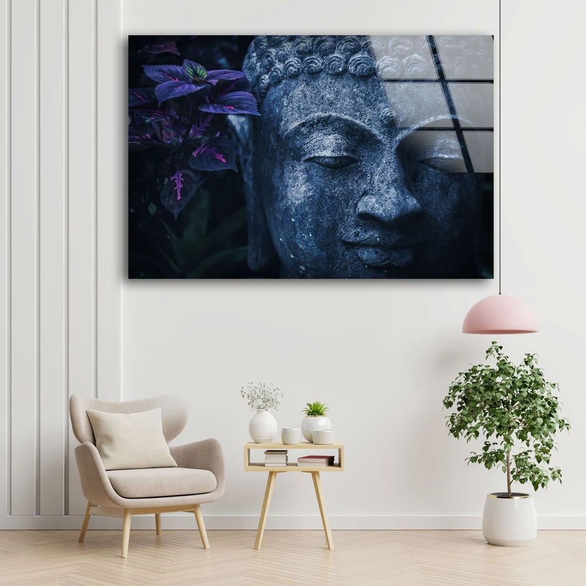 Lord buddha Statue Closeup Photograph Acrylic Glass Print Tempered Glass Wall Art 100% Made in Australia Ready to Hang