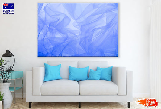 Blue Color Nets Abstract Design Print 100% Australian Made