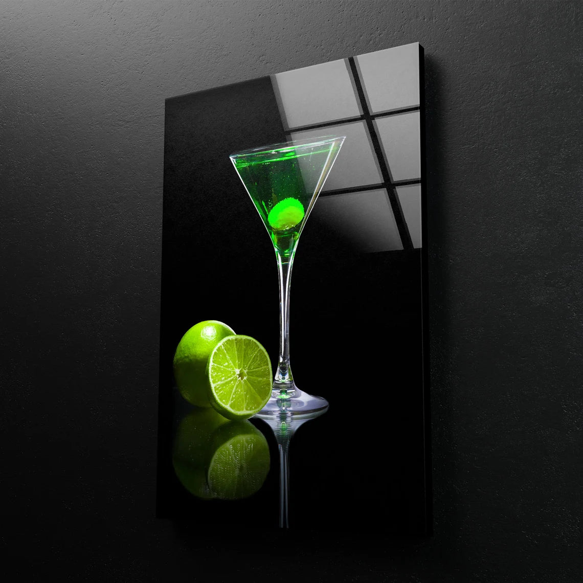 Cocktail Glass & Lime Photograph Acrylic Glass Print Tempered Glass Wall Art 100% Made in Australia Ready to Hang