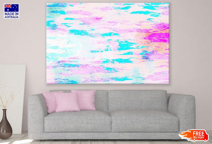 Blue Pink Lines Abstarct Design Print 100% Australian Made
