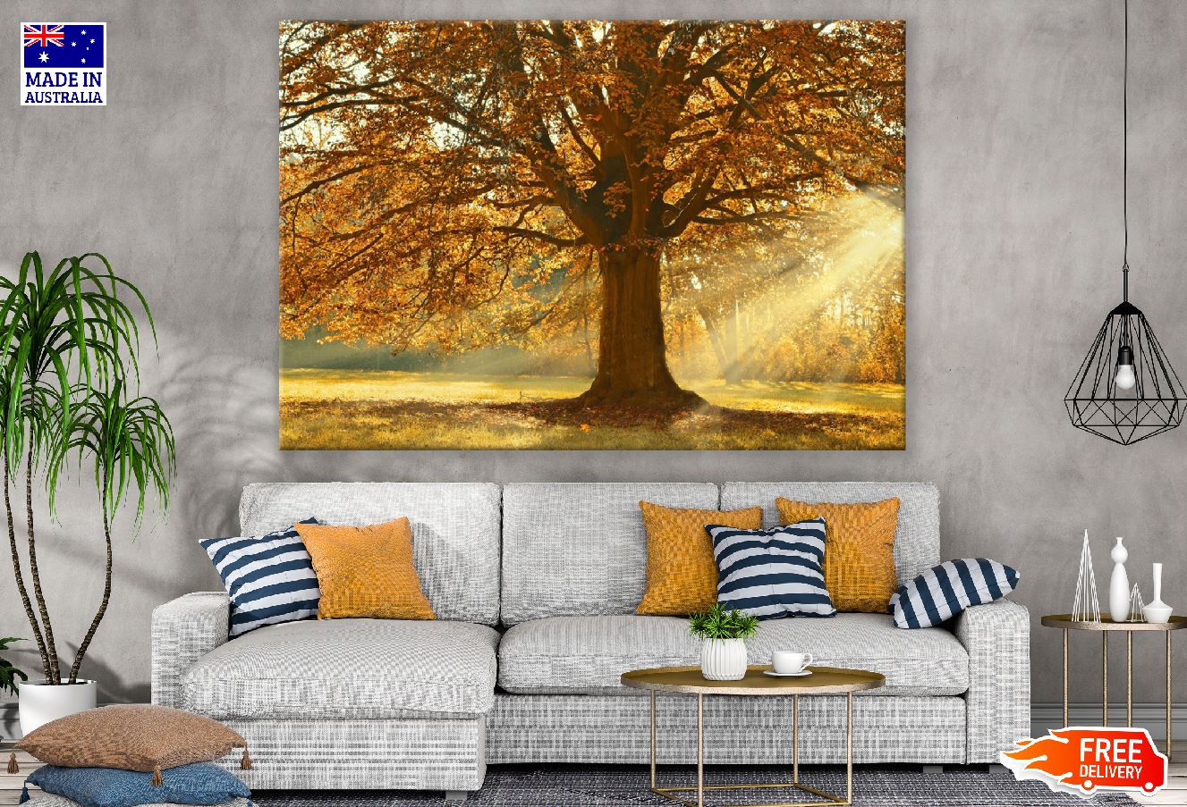 Autumn Tree Sunset Photograph Print 100% Australian Made